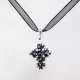 Small Cross - Phoebe-Black Organza - 2